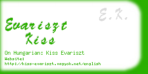 evariszt kiss business card